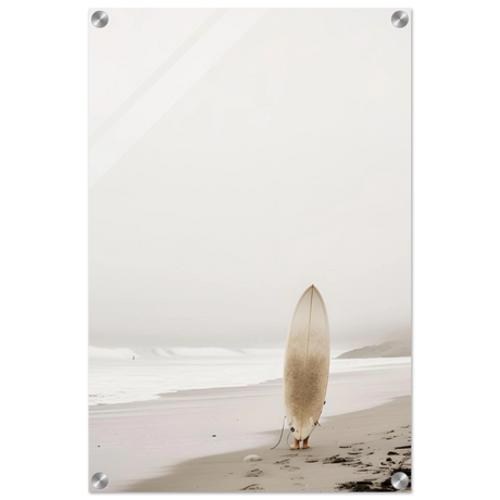 "Solitude & Surf" – Minimalist Coastal Photography | Wall art Print - Acrylic Print - 40x60 cm / 16x24″ - 