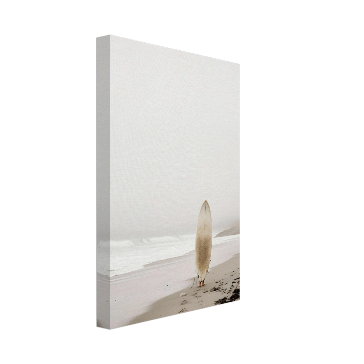 "Solitude & Surf" – Minimalist Coastal Photography | Wall art Print - Canvas - 20x30 cm / 8x12″ - 