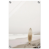 "Solitude & Surf" – Minimalist Coastal Photography | Wall art Print - Acrylic Print - 30x45 cm / 12x18″ - 