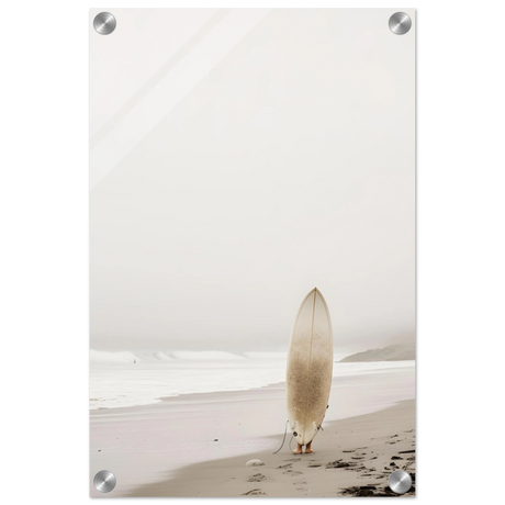 "Solitude & Surf" – Minimalist Coastal Photography | Wall art Print - Acrylic Print - 30x45 cm / 12x18″ - 