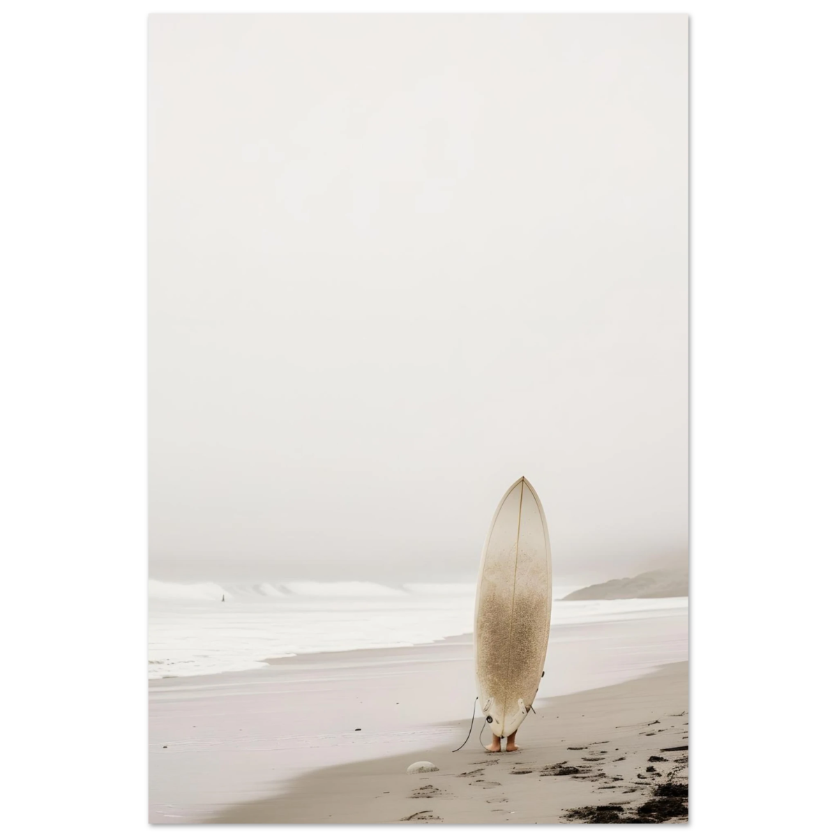 "Solitude & Surf" – Minimalist Coastal Photography | Wall art Print - Fine Art Poster - 60x90 cm / 24x36″ - 