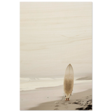 "Solitude & Surf" – Minimalist Coastal Photography | Wall art Print - Wood Prints - 50x75 cm / 20x30″ - 