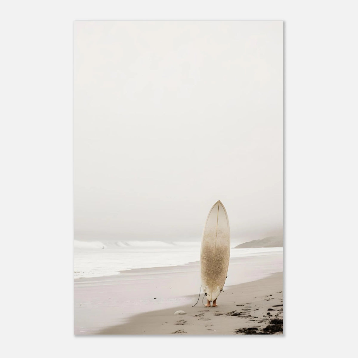 "Solitude & Surf" – Minimalist Coastal Photography | Wall art Print - Aluminum Print - 40x60 cm / 16x24″ - 