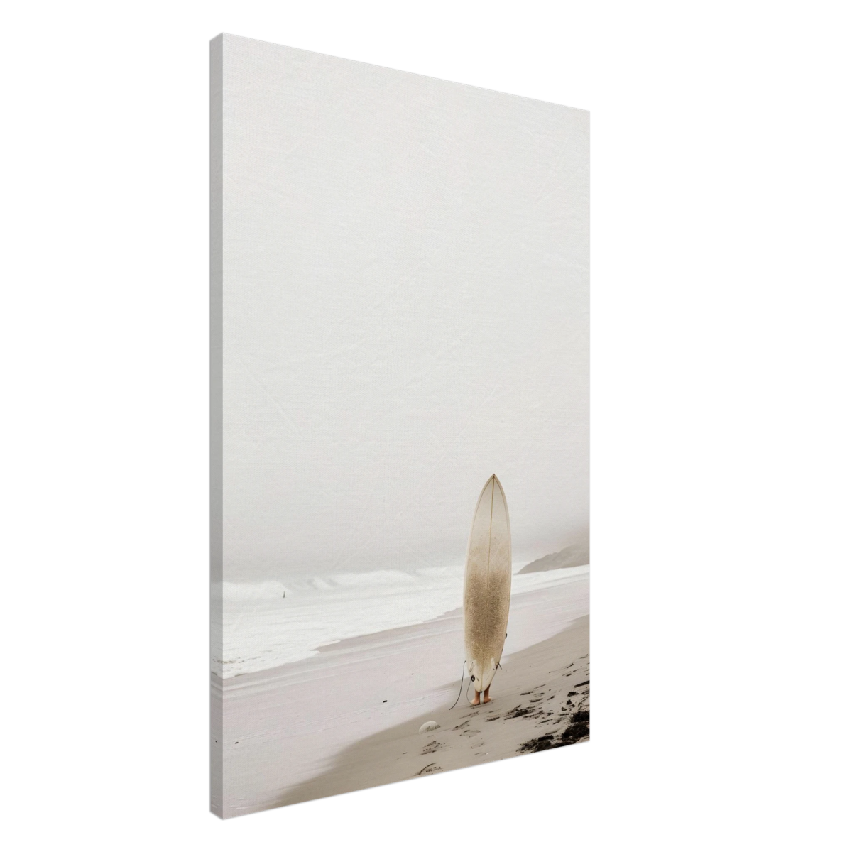 "Solitude & Surf" – Minimalist Coastal Photography | Wall art Print - Canvas - 60x90 cm / 24x36″ - 