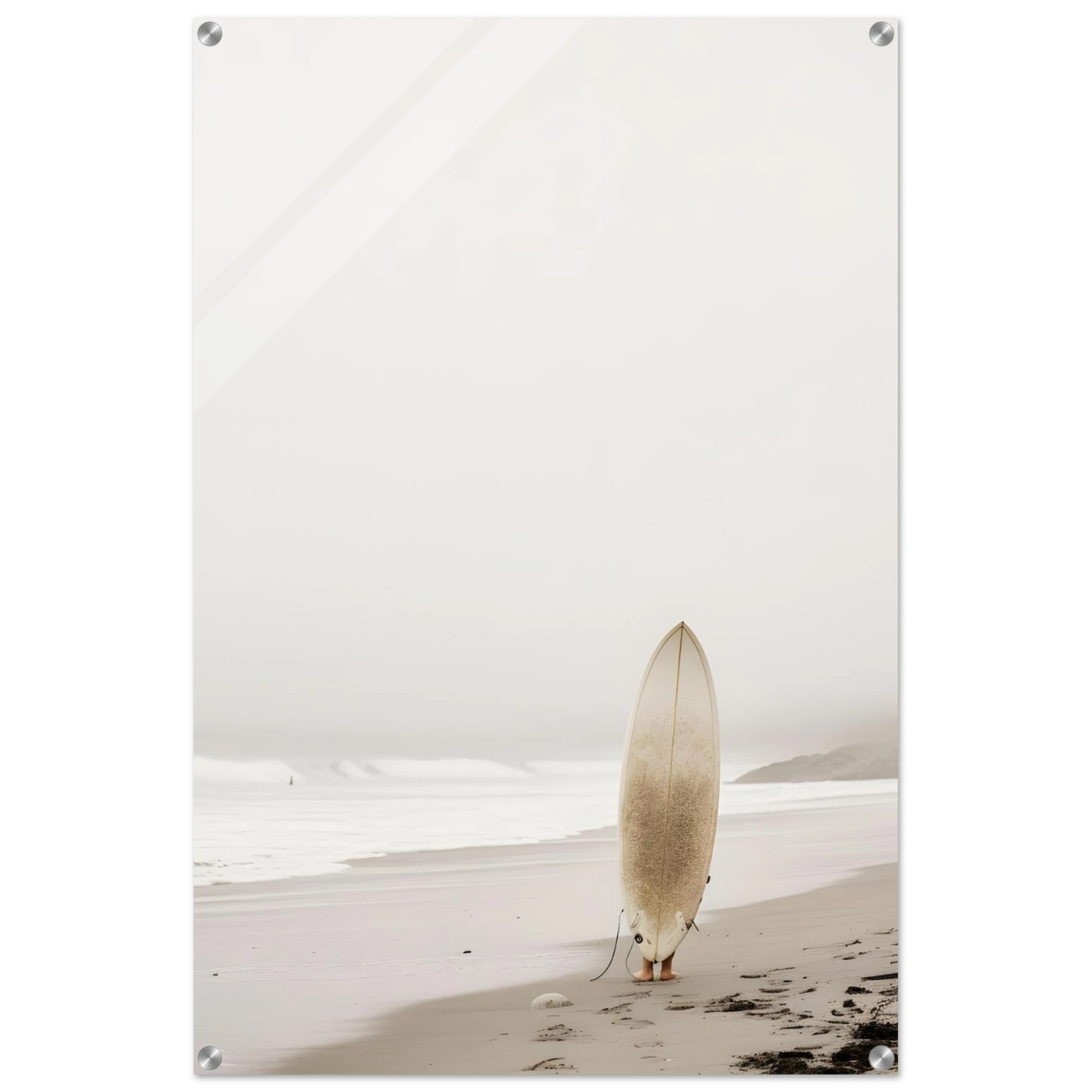 "Solitude & Surf" – Minimalist Coastal Photography | Wall art Print - Acrylic Print - 60x90 cm / 24x36″ - 