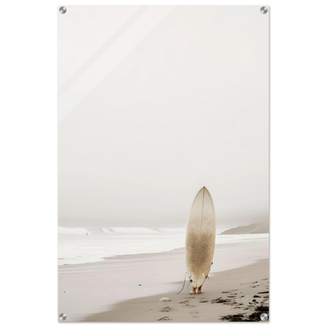 "Solitude & Surf" – Minimalist Coastal Photography | Wall art Print - Acrylic Print - 60x90 cm / 24x36″ - 
