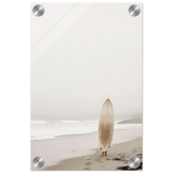 "Solitude & Surf" – Minimalist Coastal Photography | Wall art Print - Acrylic Print - 20x30 cm / 8x12″ - 