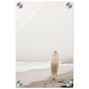"Solitude & Surf" – Minimalist Coastal Photography | Wall art Print - Acrylic Print - 20x30 cm / 8x12″ - 