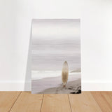 "Solitude & Surf" – Minimalist Coastal Photography | Wall art Print - Brushed Aluminum Print - 20x30 cm / 8x12″ - 