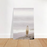 "Solitude & Surf" – Minimalist Coastal Photography | Wall art Print - Brushed Aluminum Print - 30x45 cm / 12x18″ - 