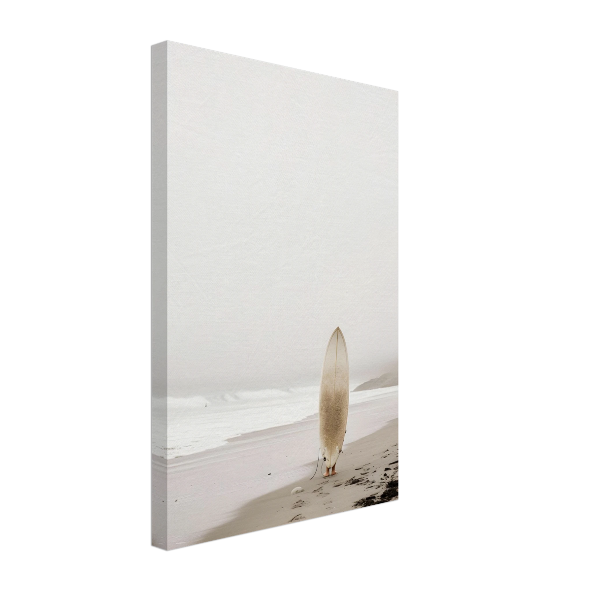 "Solitude & Surf" – Minimalist Coastal Photography | Wall art Print - Canvas - 30x45 cm / 12x18″ - 