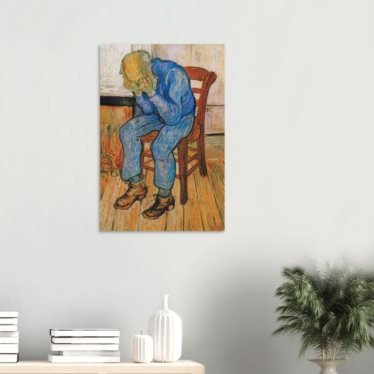 Sorrowing old man by Vincent van Gogh - Wood Prints - 50x75 cm / 20x30″ - 10 mm