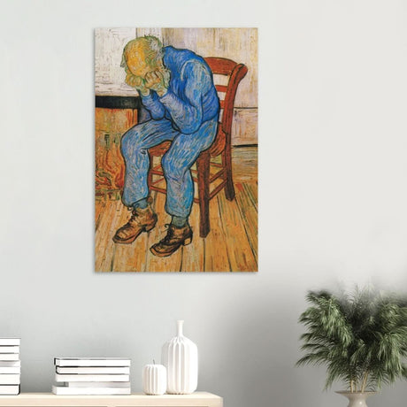 Sorrowing old man by Vincent van Gogh - Wood Prints - 60x90 cm / 24x36″ - 20 mm