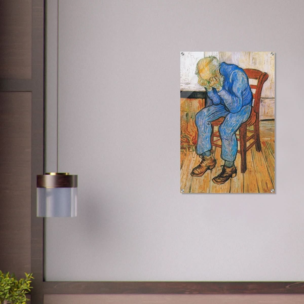 Sorrowing old man by Vincent van Gogh - Acrylic Print - 60x90 cm / 24x36″ - 