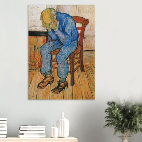 Sorrowing old man by Vincent van Gogh - Wood Prints - 70x100 cm / 28x40″ - 10 mm