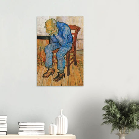 Sorrowing old man by Vincent van Gogh - Wood Prints - 50x75 cm / 20x30″ - 20 mm