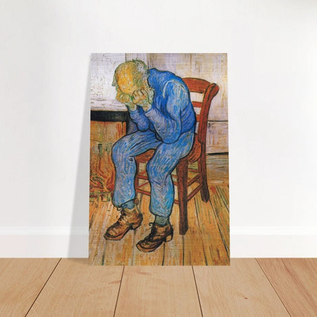 Sorrowing old man by Vincent van Gogh - Brushed Aluminum Print - 60x90 cm / 24x36″ - 