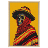 Soul of the Desert – Día de los Muertos Pop Art | wall art print - Framed Canvas - 50x75 cm / 20x30″ - Wood frame