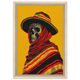 Soul of the Desert – Día de los Muertos Pop Art | wall art print - Framed Canvas - 30x45 cm / 12x18″ - Wood frame