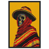 Soul of the Desert – Día de los Muertos Pop Art | wall art print - Framed Canvas - 60x90 cm / 24x36″ - Black frame