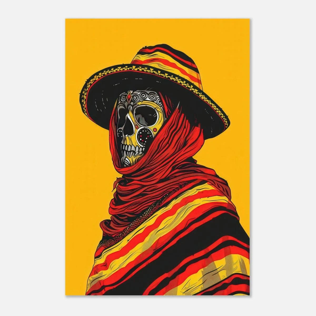 Soul of the Desert – Día de los Muertos Pop Art | wall art print - Aluminum Print - 20x30 cm / 8x12″ - 