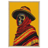 Soul of the Desert – Día de los Muertos Pop Art | wall art print - Framed Canvas - 60x90 cm / 24x36″ - Wood frame