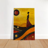 Soulful Journey | Contemporary African - Inspired Art | wall art print - Brushed Aluminum Print - 30x45 cm / 12x18″ - 