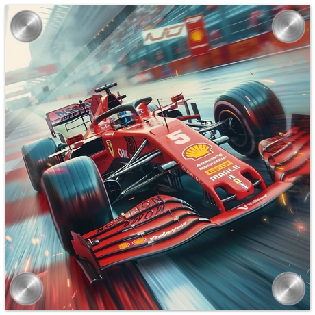 Speed Demon – Formula One Racing in Motion | Wall art Print - Acrylic Print - 20x20 cm / 8x8″ - 