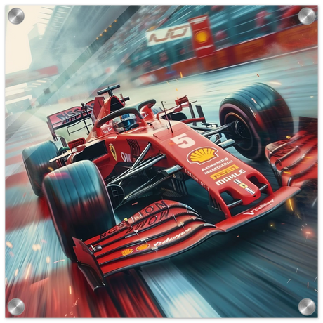 Speed Demon – Formula One Racing in Motion | Wall art Print - Acrylic Print - 40x40 cm / 16x16″ - 