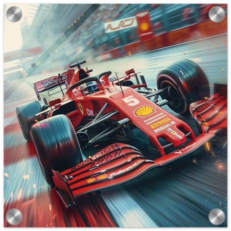 Speed Demon – Formula One Racing in Motion | Wall art Print - Acrylic Print - 30x30 cm / 12x12″ - 