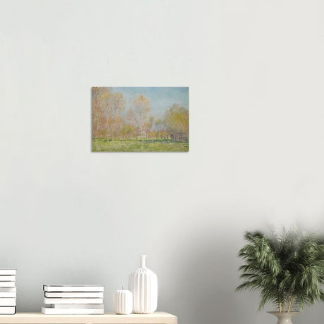 Spring in Giverny by Claude Monet - Wood Prints - 30x45 cm / 12x18″ - 10 mm