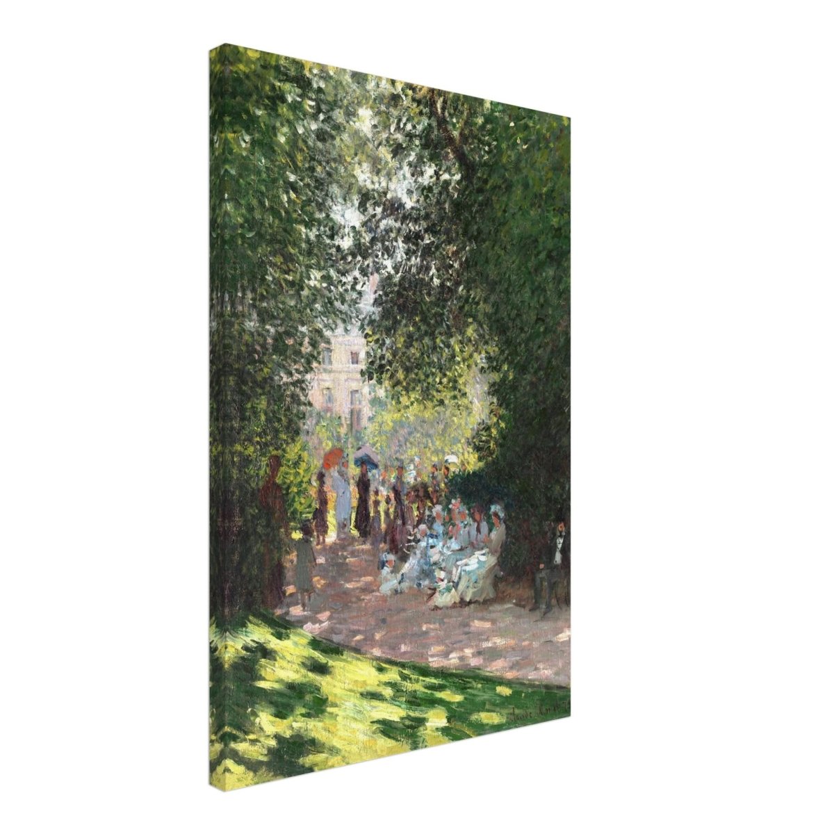 Spring Wall art | Claude Monet Picture |The Parc Monceau - Canvas - 50x75 cm / 20x30″ - Thick