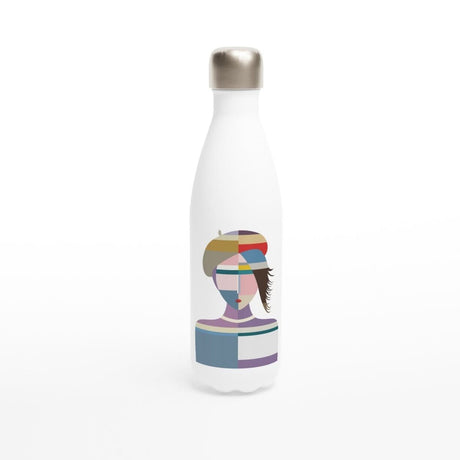 Stainless Steel Water Bottles & Travel Mugs | Cubist Muse - White 17oz Stainless Steel Water Bottle - 