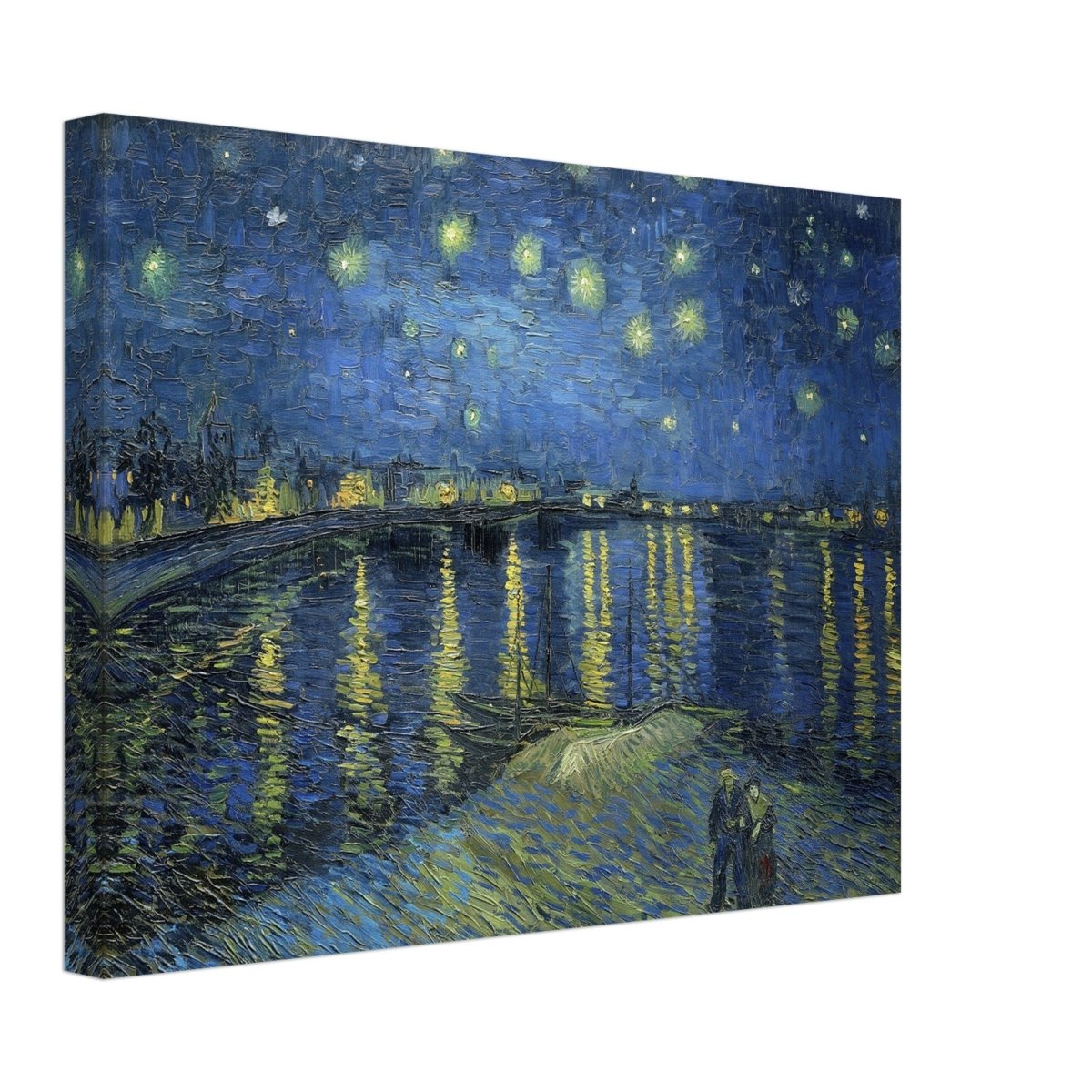 Starry Night Over the Rhone (1888) by Vincent van Gogh | Vintage wall art print - Canvas - 30x40 cm / 12x16″ - 
