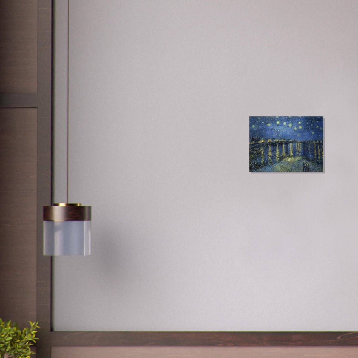 Starry Night Over the Rhone (1888) by Vincent van Gogh | Vintage wall art print - Brushed Aluminum Print - 30x40 cm / 12x16″ - 