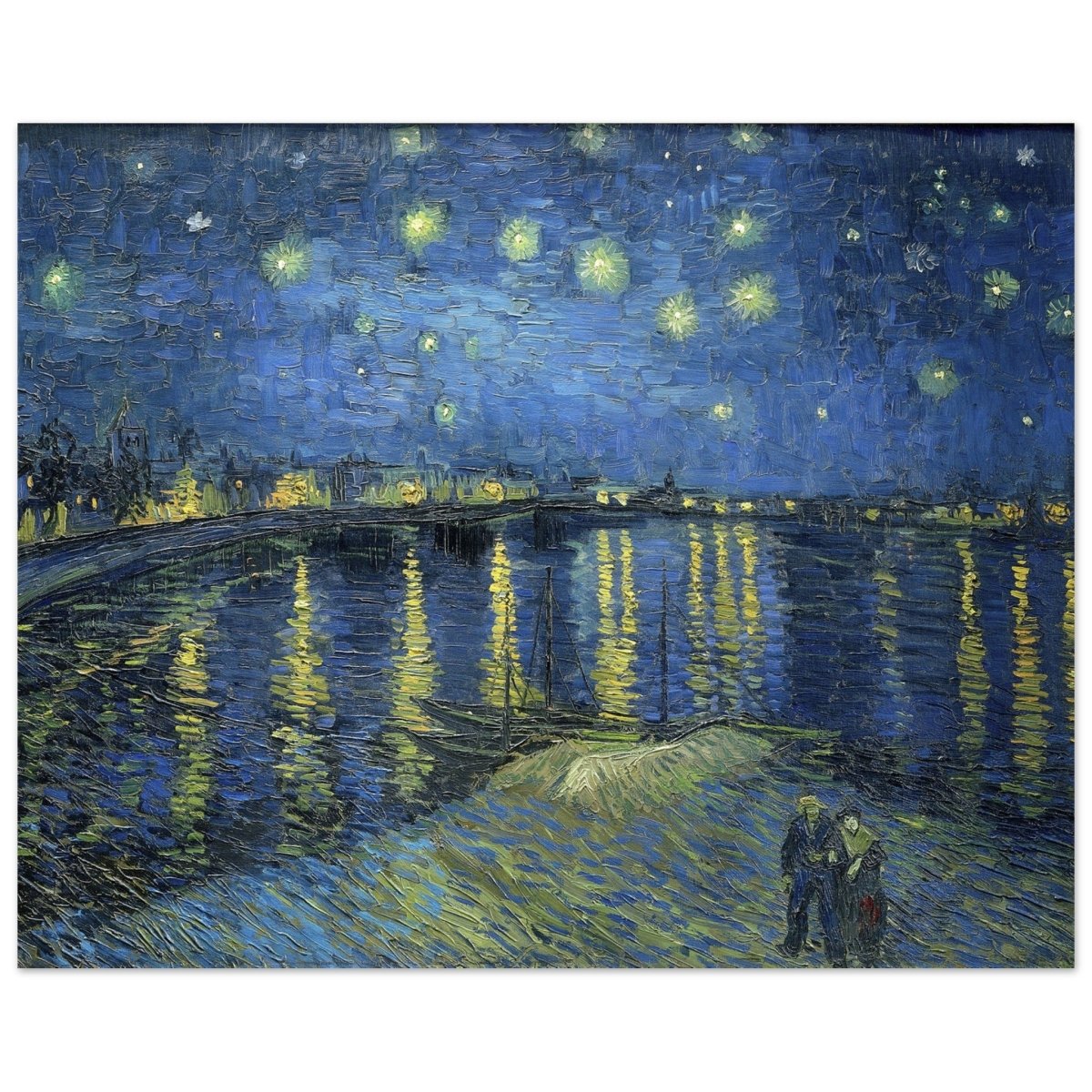 Starry Night Over the Rhone (1888) by Vincent van Gogh | Vintage wall art print - Aluminum Print - 40x50 cm / 16x20″ - 