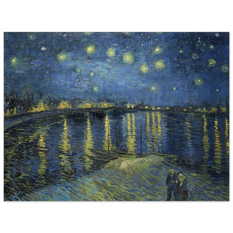 Starry Night Over the Rhone (1888) by Vincent van Gogh | Vintage wall art print - Wood Prints - 30x40 cm / 12x16″ - 