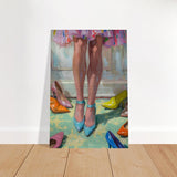 Step into Elegance | Contemporary Impressionism Wall art print - 40x60 cm / 16x24″ - Brushed Aluminum Print - 