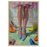 Step into Elegance | Contemporary Impressionism Wall art print - 60x90 cm / 24x36″ - Framed Canvas - Wood frame