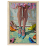 Step into Elegance | Contemporary Impressionism Wall art print - 30x45 cm / 12x18″ - Framed Canvas - Wood frame