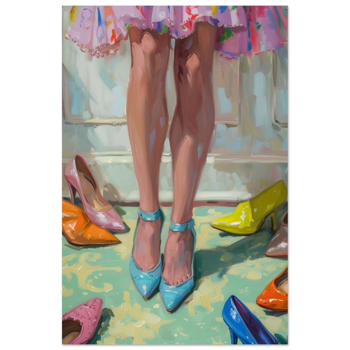 Step into Elegance | Contemporary Impressionism Wall art print - 60x90 cm / 24x36″ - Aluminum Print - 