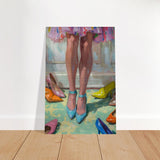 Step into Elegance | Contemporary Impressionism Wall art print - 60x90 cm / 24x36″ - Brushed Aluminum Print - 
