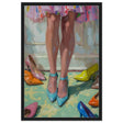 Step into Elegance | Contemporary Impressionism Wall art print - 60x90 cm / 24x36″ - Framed Canvas - Black frame