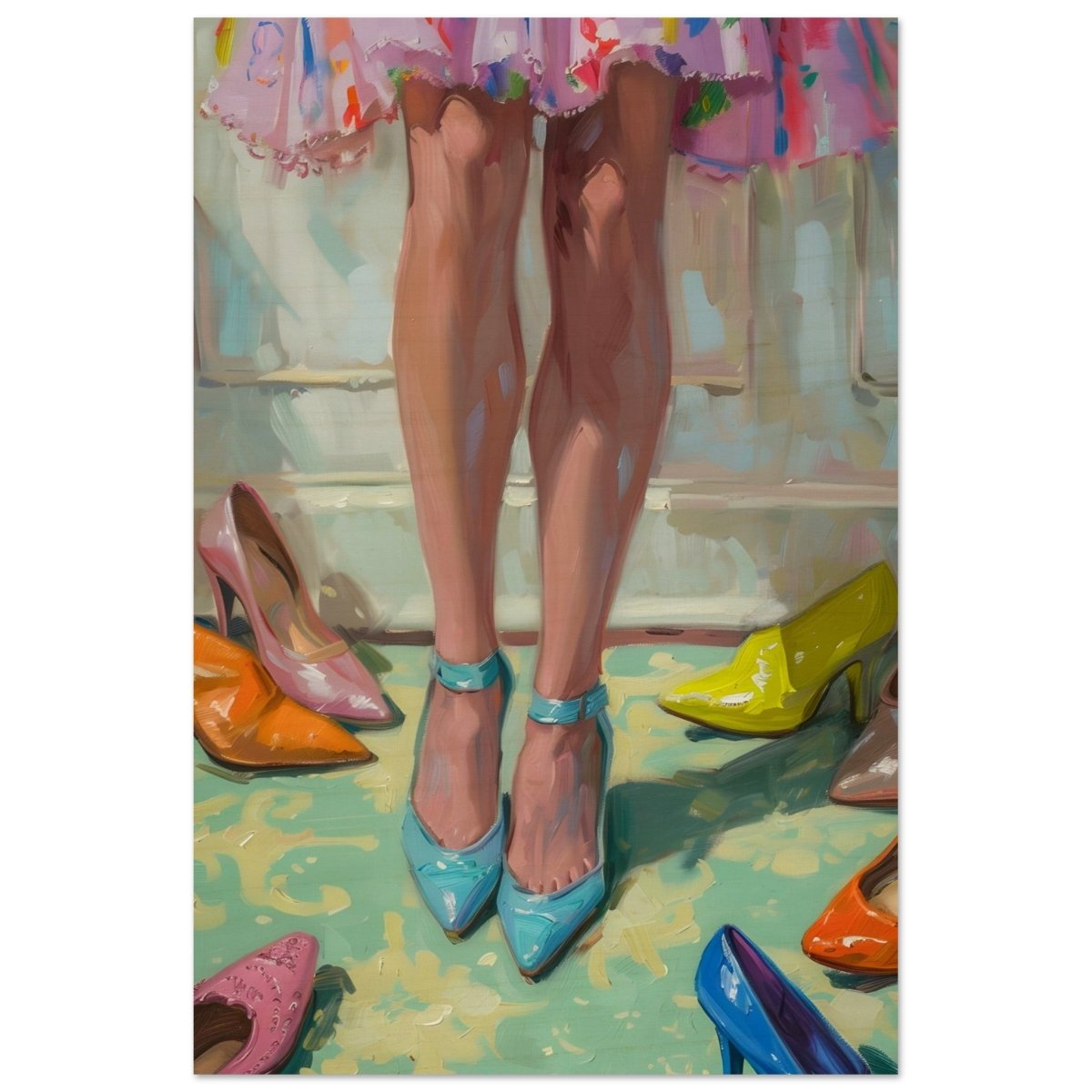 Step into Elegance | Contemporary Impressionism Wall art print - 40x60 cm / 16x24″ - Wood Prints - 