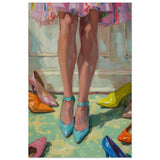 Step into Elegance | Contemporary Impressionism Wall art print - 30x45 cm / 12x18″ - Wood Prints - 