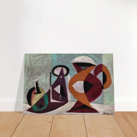 Still life by Pablo Picasso 1937 | Cubism wall art print - Brushed Aluminum Print - 30x45 cm / 12x18″ - 