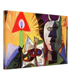 Still life with candle, palette and head of Minotaur by Pablo Picasso 1931 - Canvas - 40x60 cm / 16x24″ - Slim