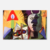 Still life with candle, palette and head of Minotaur by Pablo Picasso 1931 - Aluminum Print - 60x90 cm / 24x36″ - 