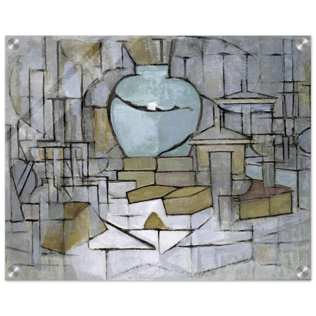 Still Life with Gingerpot II by Piet Mondrian | Vintage Art Print - Acrylic Print - 40x50 cm / 16x20″ - 