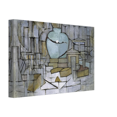 Still Life with Gingerpot II by Piet Mondrian | Vintage Art Print - Canvas - 20x30 cm / 8x12″ - 